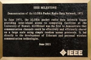 alohanet|Demonstration of the ALOHA Packet Radio Data Network, 1971.